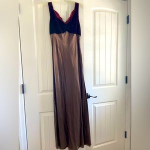 Velvet slip dress
